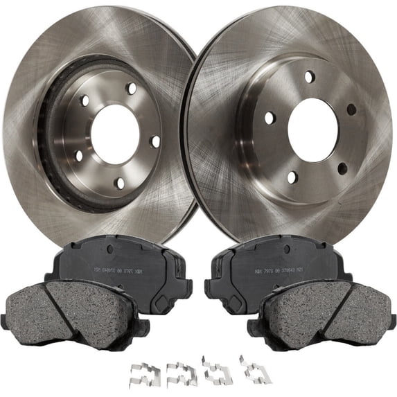 Brake Disc Brake Pad Kit For 08 Caliber 08-11 Lancer Front Solid 2-Wheel Set