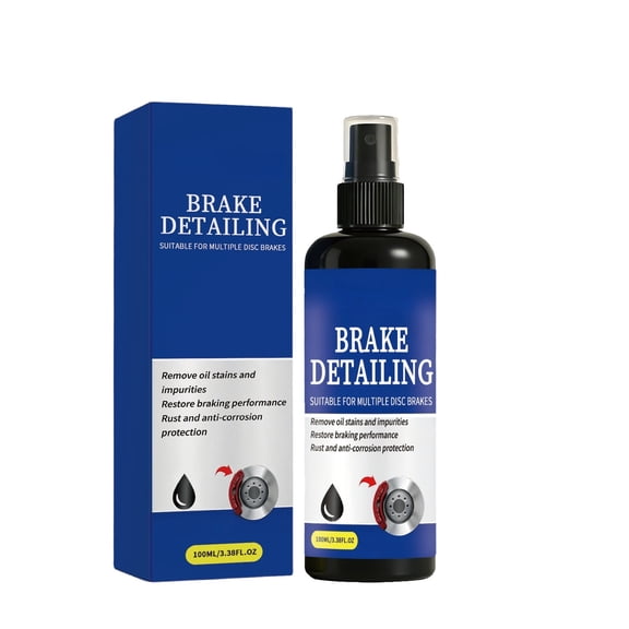 Brake Disc Cleaner 3.38 oz  Gentle Brake Rotor Dust and Grease Remover for Vehicle Maintenance, Powerful Decontamination for Car Brake Care