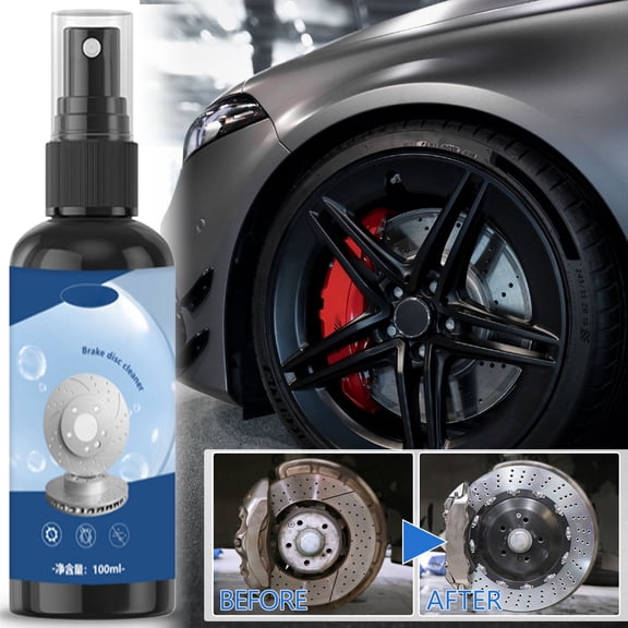 Brake Disc Cleaner Spray 100ml, Fast-Drying Squeal Stop & Rust Inhibitor, 360° Nozzle for Car, EV & Motorcycle Brake Rotors and Calipers