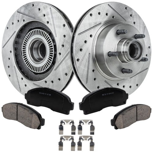 Brake Disc & Pad Kit For 03-11 Ford Ranger 03-07 Mazda B3000 Front LH RH Drilled