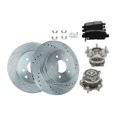 Brake Disc and Pad Kit 2-Wheel Set Compatible: Nissan Maxima 2010-2014 ...