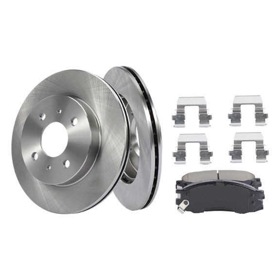 Brake Disc and Pad Kit 2-Wheel Set Compatible: Saturn SL2 1991-2002, SL1, SC2 1993-2002, SL Front Left and Right, Driver and Passenger Side