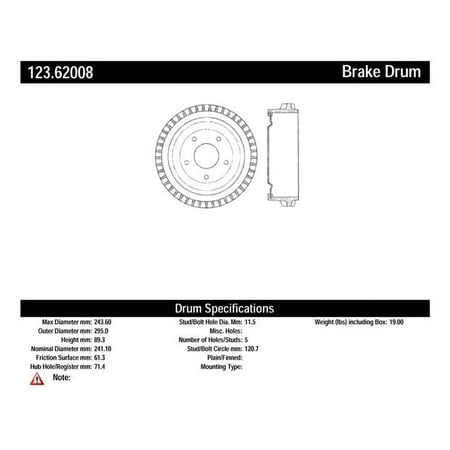 Brake Drum Fits select: 1967,1969-1971 CHEVROLET CAMARO