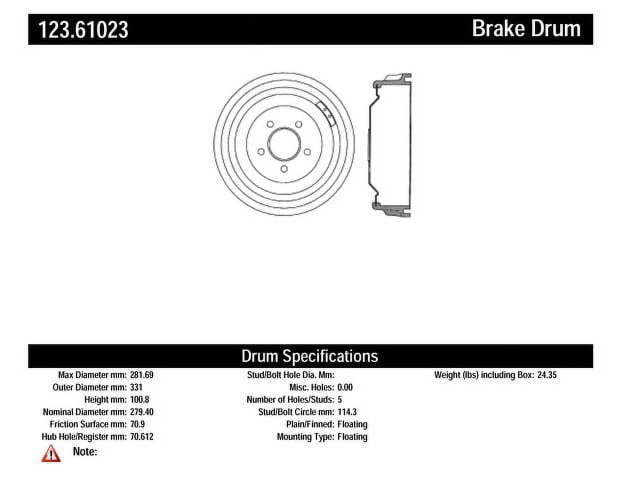 Brake Drum Fits select: 1981-2002 LINCOLN TOWN CAR, 1979-1984 FORD LTD