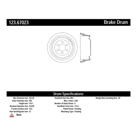 Brake Drum Fits select: 1991-1996,1998 DODGE DAKOTA