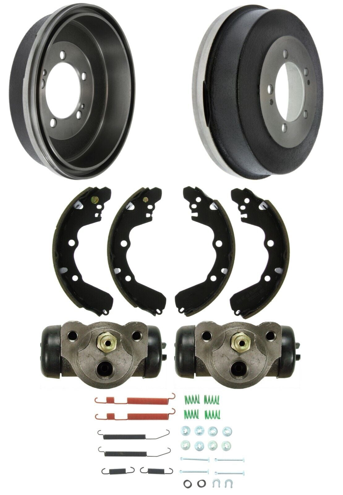 Complete Rear Brake Drum Kit For Nissan Sentra (2007-2012) | Includes Drums, Shoes, Hardware & Wheel Cylinders