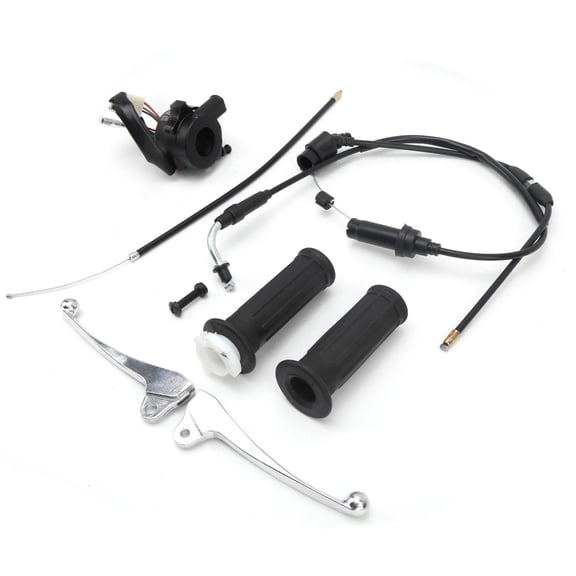 Brake Handle Brake Lever Throttle Grip Cable Brake Lever Ignition Switch Kit Fit For Yamaha YZinger 50/PeeWee PW50 Throttle Grip
