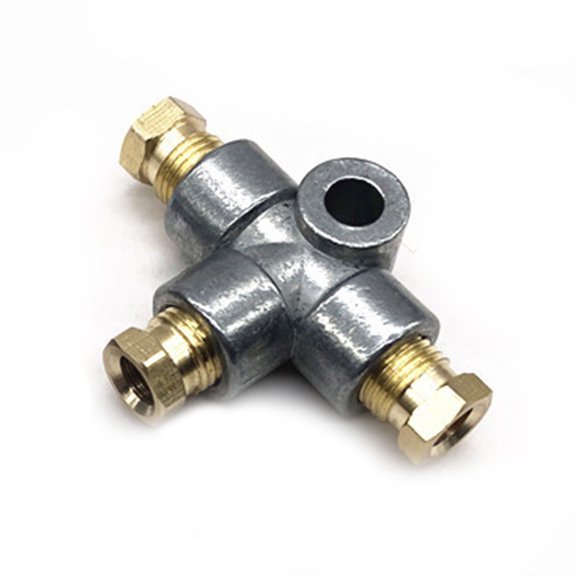 Brake Hose Parts 3 Way T Piece Tee Brake Pipe With 3 M10 Male Nuts Short 10mm