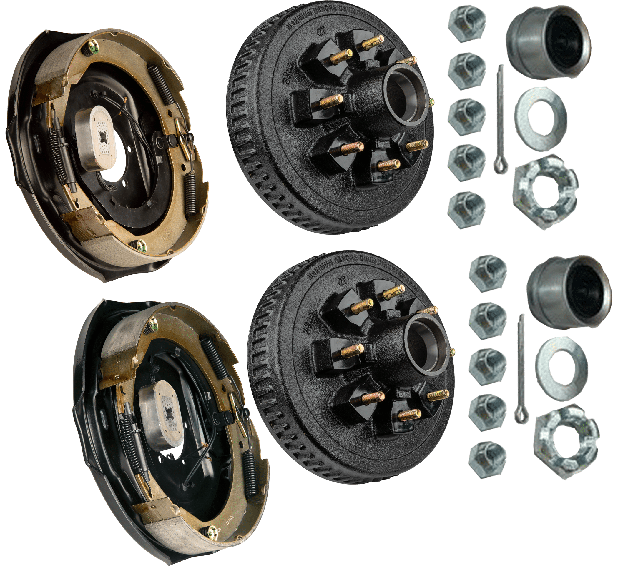 Brake & Hub Kit (2 Manual-Adjusting Brakes 12