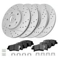 thumbnail image 1 of Brake Kit for 2013-2016 Hyundai Elantra (Gt) 2013-2014 Elantra Coupe 2012 Veloster 2014-2016 Kia Forte Koup, Front & Rear Replacement Ceramic Brake Pads and Rotors, 1 of 5
