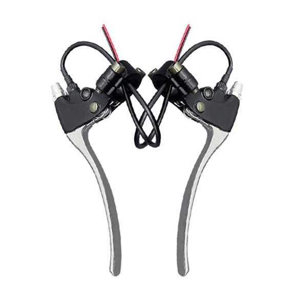 Brake Lever, 1 Pair E-Bike Mechanical Brake Lever Short Lever Cutout, Electric Bike Brake Handle Replacements