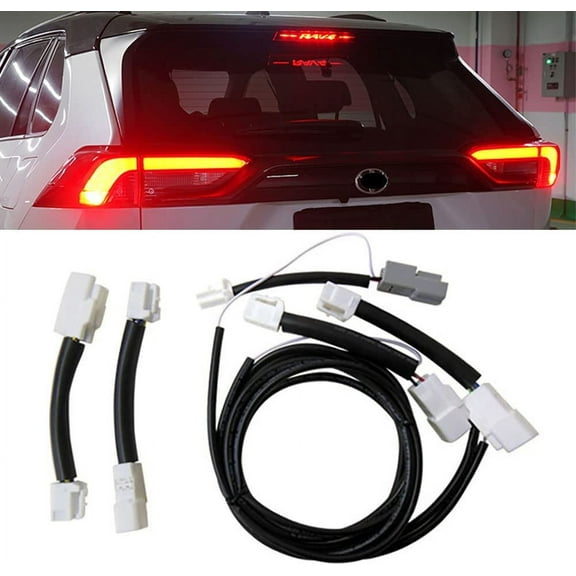 Brake Light Wiring Harness Compatible with Toyota RAV4 2019 2020 2021, Wiring Harness for All Tail Light Turn On Fuel Version