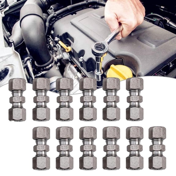 Brake Line Connector Set 12 Pcs Fit for 4 75mm Brake Lines, Easy Installation and Secure Connections