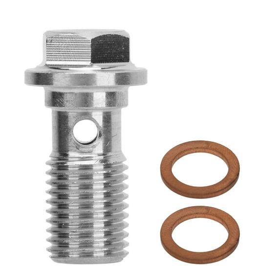 Brake Line Fitting, 23mm Stable Connection High Carrying Capacity Solid Construction Banjo Bolt Metal Wide Application For Fuel Oil System