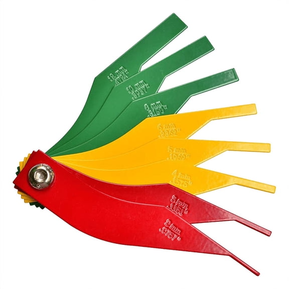 Brake Lining Thickness Gauge, Steel Automotive Pad Measuring Tool, Disc and Drum Gauge Set