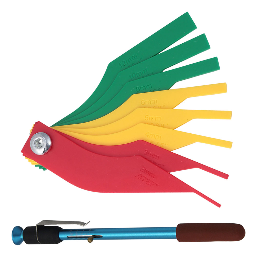 Brake pad thickness measuring ruler car brake pad scale thickness gauge