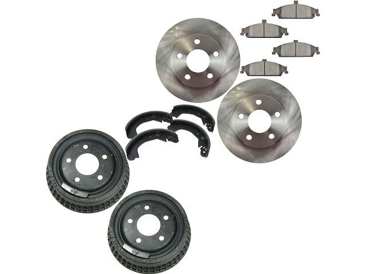 Brake Pad Rotor Shoe Drum Kit Compatible with 2003 2004 Oldsmobile