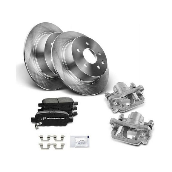 Brake Pad Rotor and Caliper Set 8 - Compatible with 2002 - 2006, 2013 - 2018 Nissan Altima 2003 2004 2005 2014 2015 2016 2017