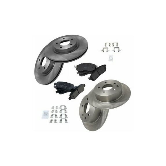 Brake Pad Set 4 Piece - Compatible with 2002 - 2006 Nissan Altima 2003 2004 2005