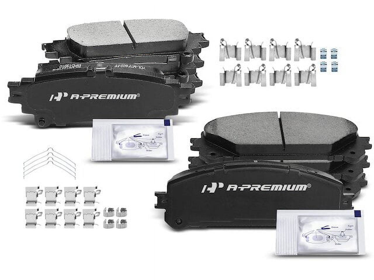 Brake Pad Set 8 - Compatible with 2011 - 2018 Toyota Sienna 2012 2013 ...