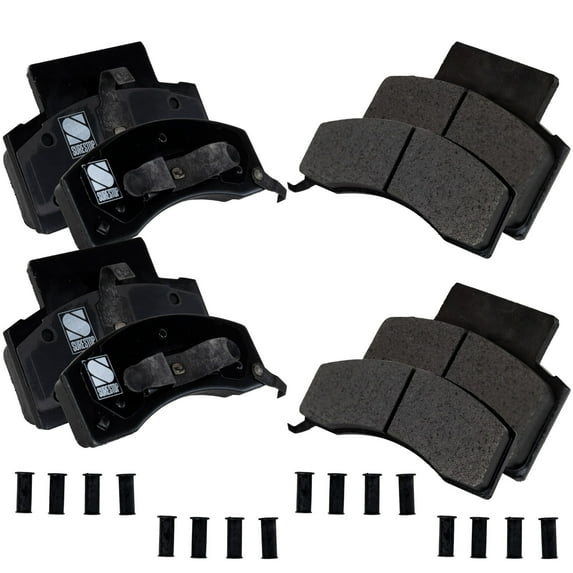 Brake Pad Set Compatible with 1990-2000 Chevrolet C3500 2001-2002 GMC Savana 2500 8Cyl 6.5L 5.7L 7.4L 5.0L 6.2L Front