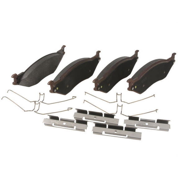 Brake Pad Set - Compatible with 1999 - 2016 Ford F-550 Super Duty 2000 2001 2002 2003 2004 2005 2006 2007 2008 2009 2010 2011 2012 2013 2014 2015