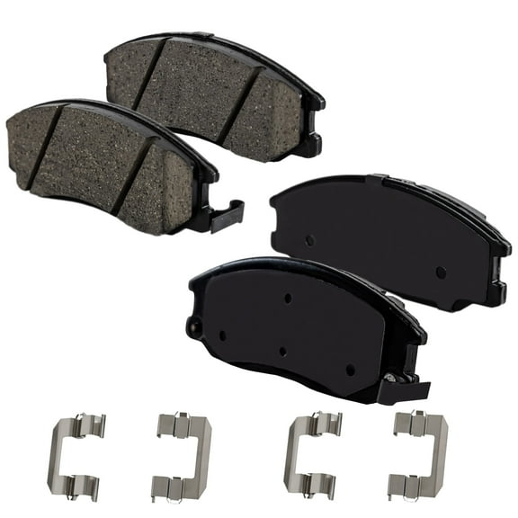 Brake Pad Set Compatible with 2001-2006 Hyundai Santa Fe 2002-2004 Kia Sedona 4Cyl 6Cyl 8Cyl 2.4L 3.5L 2.7L 2.0L 4.0L Front