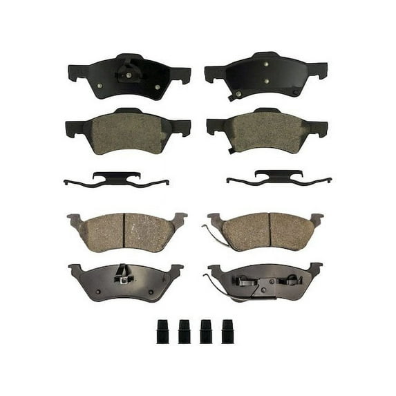 Brake Pad Set - Compatible with 2001 - 2007 Chrysler Town & Country 2002 2003 2004 2005 2006