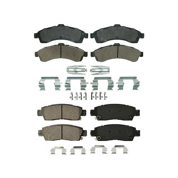 Brake Pad Set - Compatible with 2002 - 2005 GMC Envoy XL 2003 2004