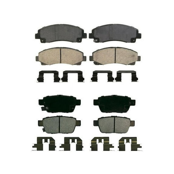 Brake Pad Set - Compatible with 2006 - 2011 Honda Ridgeline 2007 2008 2009 2010