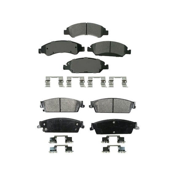 Brake Pad Set - Compatible with 2007 - 2013 Chevy Silverado 1500 2008 2009 2010 2011 2012