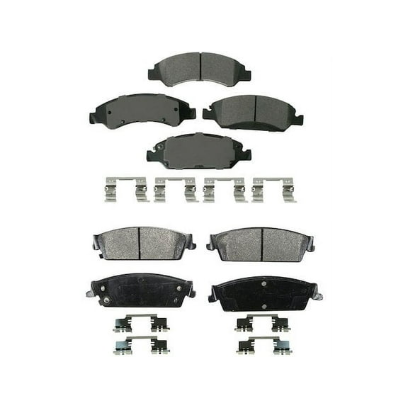 Brake Pad Set - Compatible with 2007 - 2013 GMC Sierra 1500 2008 2009 2010 2011 2012