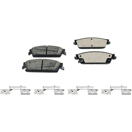 Brake Pad Set Compatible with 2007-2014 Chevrolet Tahoe 2007-2013 GMC Sierra 1500 Rear