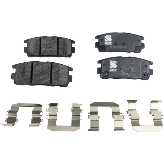Brake Pad Set Compatible with 2007-2017 Chevrolet Equinox 2010-2017 GMC Terrain 6Cyl 4Cyl 8Cyl 3.6L 2.4L 5.3L 3.0L Rear