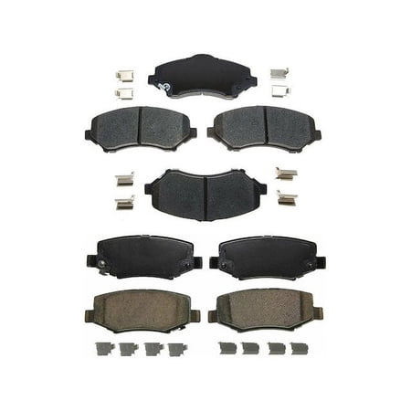 Brake Pad Set - Compatible with 2007 - 2018 Jeep Wrangler 2008 2009 2010 2011 2012 2013 2014 2015 2016 2017