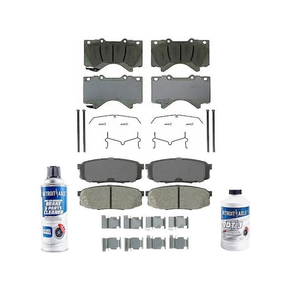 Brake Pad Set - Compatible with 2008 - 2011, 2013 - 2019 LX570 Base 2009 2010 2014 2015 2016 2017 2018