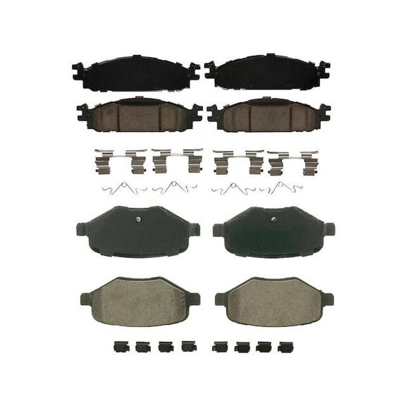 Brake Pad Set - Compatible with 2009 - 2019 Ford Flex 2010 2011 2012 2013 2014 2015 2016 2017 2018