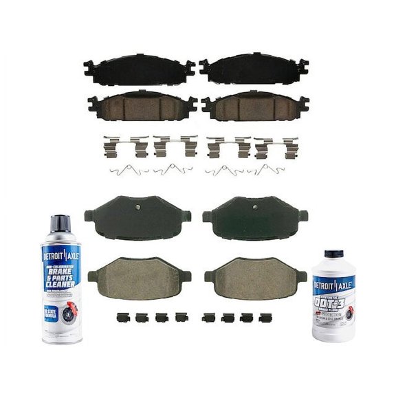 Brake Pad Set - Compatible with 2009 - 2019 Ford Flex 2010 2011 2012 2013 2014 2015 2016 2017 2018