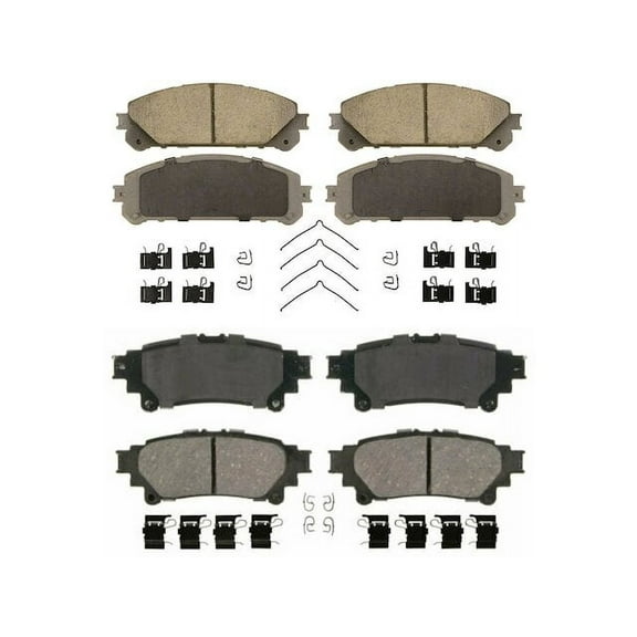 Brake Pad Set - Compatible with 2011 - 2018 Toyota Sienna 2012 2013 2014 2015 2016 2017