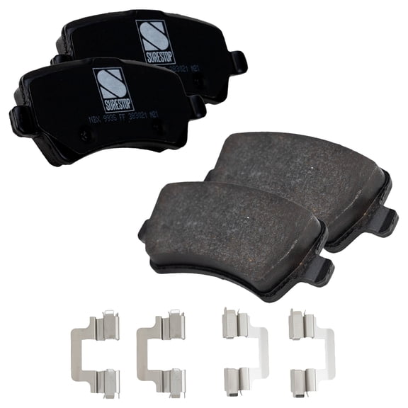 Brake Pad Set Compatible with 2011-2018 Volvo S60 2012-2015 Land Rover Range Evoque 5Cyl 4Cyl 6Cyl 2.5L 2.0L 3.0L Rear