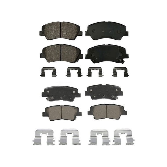 Brake Pad Set - Compatible with 2012 - 2017 Kia Rio 2013 2014 2015 2016