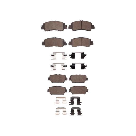 Brake Pad Set For Eclipse Cross 2018-2020 ES & LE, High Heat Ceramic Pads, for Fit for Front & Rear (8-Pack)
