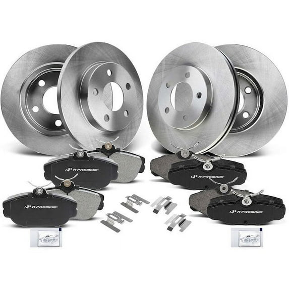 Brake Pad and Rotor Kit 12 - Compatible with 1994 - 2000 Ford Taurus - Autopart Premium