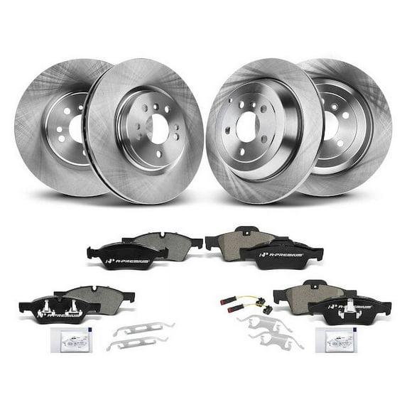 Brake Pad and Rotor Kit 12 - Compatible with 2006 - 2012 Mercedes-Benz R350 2007 2008 2009 2010 2011