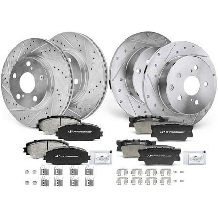 Brake Pad and Rotor Kit 12 - Compatible with 2006 - 2018 Toyota RAV4 - Autopart Premium