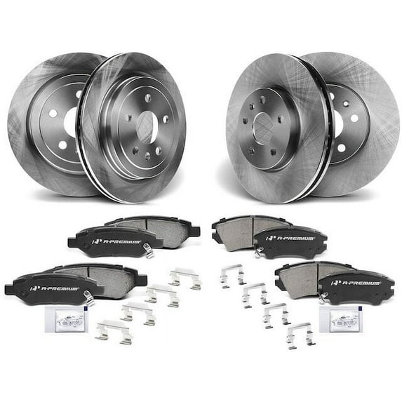 Brake Pad and Rotor Kit 12 - Compatible with 2010 - 2015 Chevy Camaro 3.6L V6 2011 2012 2013 2014