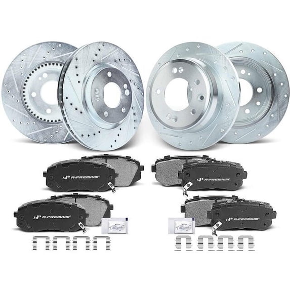Brake Pad and Rotor Kit 12 - Compatible with 2013 - 2015 Hyundai Tucson - Autopart Premium