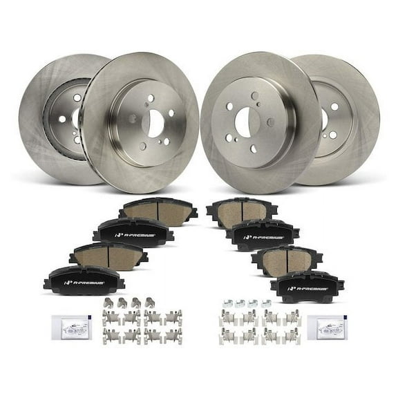 Brake Pad and Rotor Kit 12 - Compatible with 2019 - 2022 Toyota Corolla Hatchback 2020 2021