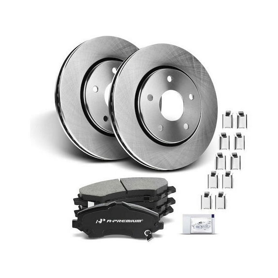Brake Pad and Rotor Kit 6 - Compatible with 2008 - 2016 Chrysler Town & Country - Autopart Premium