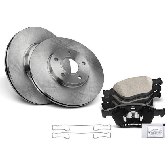 Brake Pad and Rotor Kit 6 - Compatible with 2010 - 2013 Ford Transit Connect 2.0L 4-Cylinder GAS 2011 2012